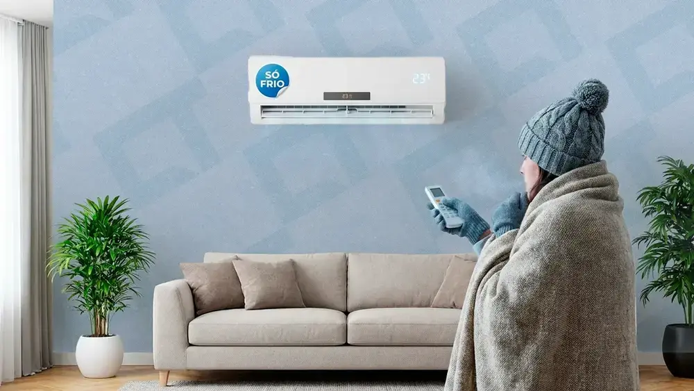 Ar-condicionado só frio não aquece o quarto no inverno